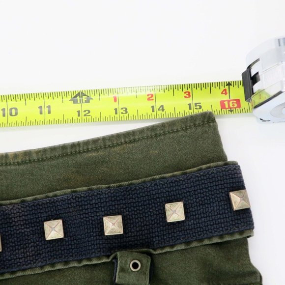 Tripp NYC Vintage Militia Army Green Pleated Mini Skirt Y2K Mall Goth Punk Large - Picture 10 of 11